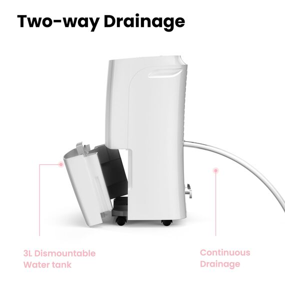 Comfee Luftentfeuchter 16L,Raumgröße ca. 80m³(32m²),Smart modu,Timer 24H,Wassertank 3L,APP-fähig, Weiß, MDDF-16DEN7-WF