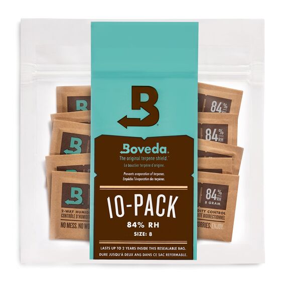 Boveda für Musikinstrumente | 2-Wege-Feuchtigkeitskontrolle mit 84% relativer Feuchtigkeit für Blätter von Holzblasinstrumenten | Größe 8 für einsatzbereite Ersatzblätter bei Auftritten | 10 Stück