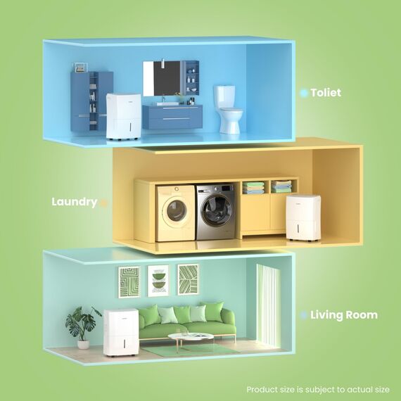 Comfee Luftentfeuchter MDDF-20DEN7, 20L/24h, Raumgröße ca.100m³(40m²), APP-fähig WLAN-Steuerung