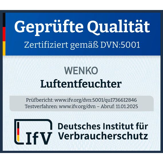 WENKO Feuchtigkeitskiller mit 2 kg Granulatblock, Raumentfeuchter, fasst bis zu 2,8 l Feuchtigkeit, laborgeprüft, nachfüllbar, reduziert Schimmel & Gerüche, 23 x 24 x 15,5 cm, Grau/Blau