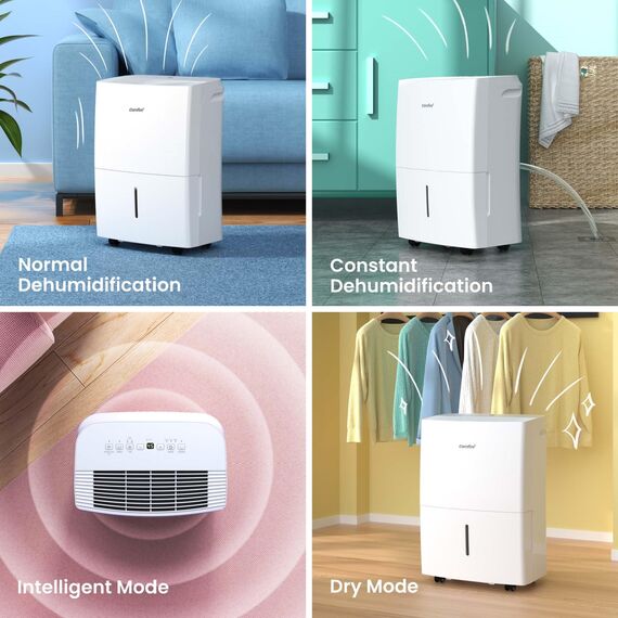 Comfee Luftentfeuchter MDDF-20DEN7, 20L/24h, Raumgröße ca.100m³(40m²), APP-fähig WLAN-Steuerung
