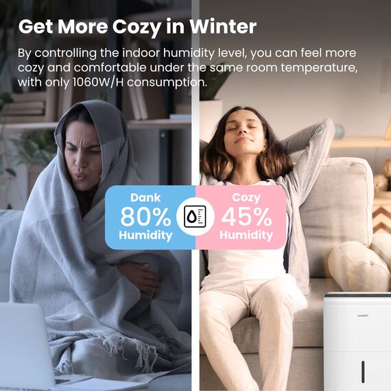 Comfee dehumidifier MDDP-50DEN7, 50L / 24h, room size approx. 250m³ (100m²)