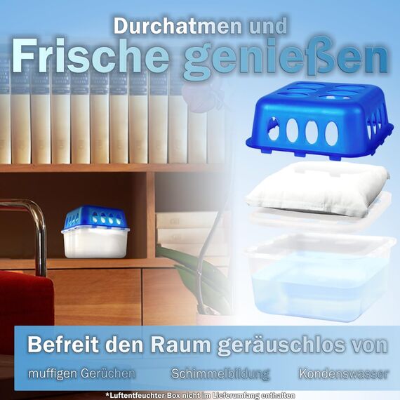 18x Luftentfeuchter Nachfüllpack 400g Raumentfeuchter universelle Feuchtigkeits-Stopper Granulat - Beutel (18x Nachfüllpack 400g)