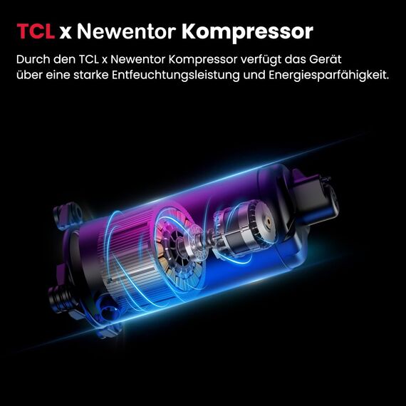 Newentor Luftentfeuchter 25L/24h, Für 215m³/80m² Räume - 3 fache Geräuschreduktion - 290W Stromsparender Chip - 10 J. Gar. - Für Keller, Bad - Mit 1M Ablaufschlauch &Abnehmbarem Filter, Timer