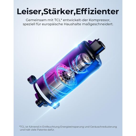 Newentor Luftentfeuchter Elektrisch 12L/Tag, Entfeuchter Elektrisch Keller 122m³/25m², Raumentfeuchter Elektrisch Leise 35dB, Mit 10 J. Gar., Ablaufschlauch, Abnehmbarem Filter, Timer