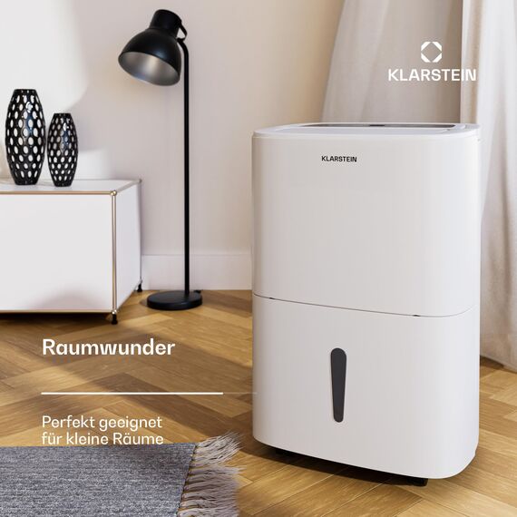 Klarstein DryFy 20L Luftentfeuchter - 400W, 20L/Tag, 5L Tank, 46dB Leise, Auto-Swing, Timer, Wäschetrocknungsmodus, für Zuhause & Büro, Entfeuchter Elektrisch, Raumentfeuchter