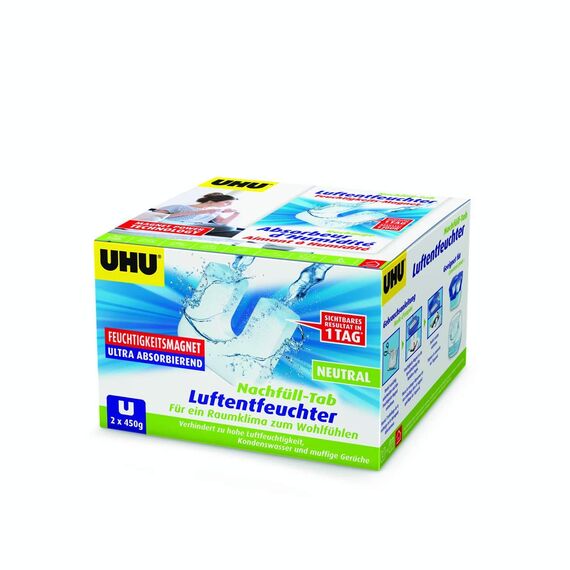 UHU Luftentfeuchter Original & Feuchtigkeitsmagnet Nachfülltab
