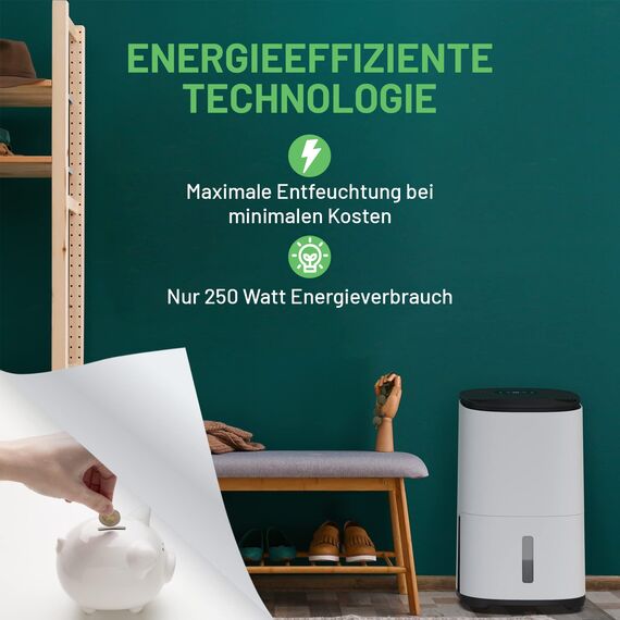 Meaco Ultra Quiet Entfeuchter - MeacoDry Arete® One Warm Pebble 25L Zimmer Entfeuchter & Luftreiniger für Häuser, Keller, Schlafzimmer, Garagen