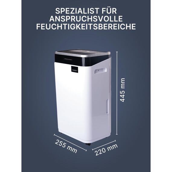 Comedes Demecto 30 eco WiFi Luftentfeuchter (25l/24h) + PowerDrain Kondensatpumpe - Geeignet für Räume & Keller bis 100m² / 230m³, Bautrockner mit App-Steuerung, inkl. 3m Schlauch