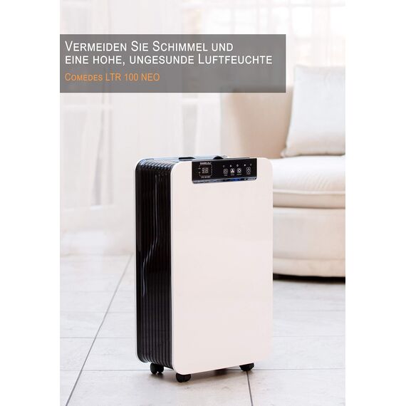 Comedes Elektrischer Luftentfeuchter LTR 100 NEO (max. 12 Liter / 24h) Geeignet für Räume bis 50m²/115m³