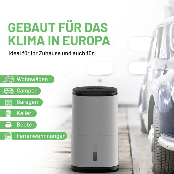 Meaco Arete® One 10L Luftentfeuchter & HEPA Luftreiniger für ein 42m² großes Zuhause Entfernt Kondenswasser und Feuchtigkeit und reinigt die Luft