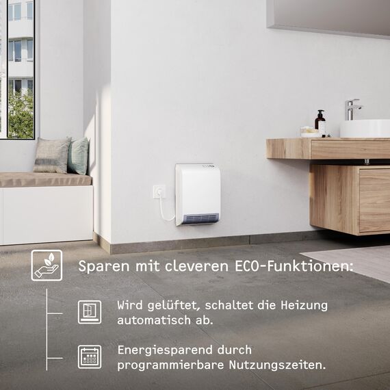 STIEBEL ELTRON Schnellheizer CK 20 Trend LCD für ca. 25 m², TÜV geprüft, Made in Germany, LC-Display, Wochentimer, Keramik Heizlüfter energiesparend, Bad, 2 kW, 236653