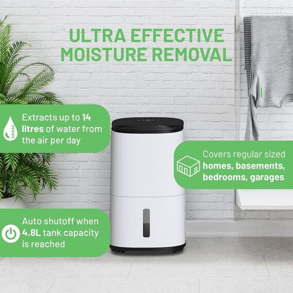 Meaco Arete® One Warm Pebble 10L Luftentfeuchter & HEPA-Luftreiniger für ein 42m² großes Zuhause. Entfernt Kondenswasser und Feuchtigkeit und reinigt die Luft