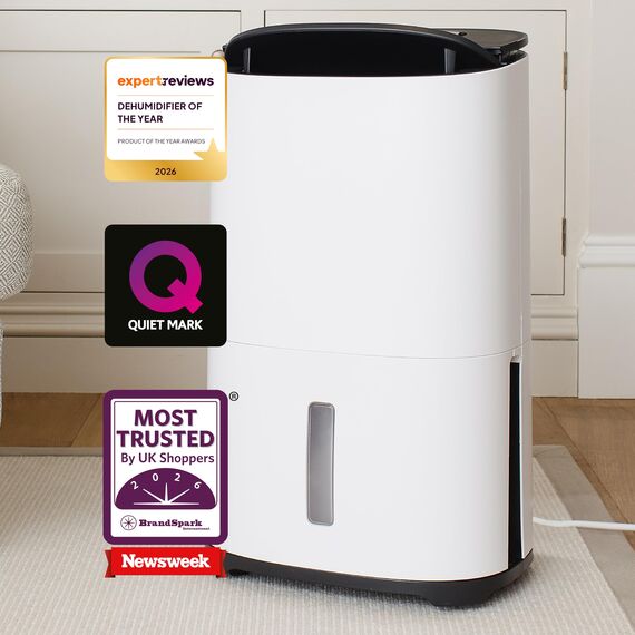 Meaco MeacoDry Arete® Two 25L Luftentfeuchter & HEPA-H13-Luftreiniger, Meaco-WLAN-App, intelligenter Feuchtigkeitsmodus, Wäschemodus, Stromsparmodus, leiser Modus, senkt Feuchtigkeit, 5 Jahre Garantie