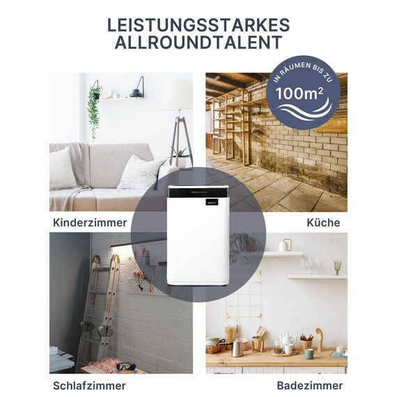 Comedes Demecto 30 eco WiFi – Luftentfeuchter Bautrockner (max. 25 Liter / 24h) Geeignet für alle Räume und Keller bis zu 100m² / 230m³, App-fähig