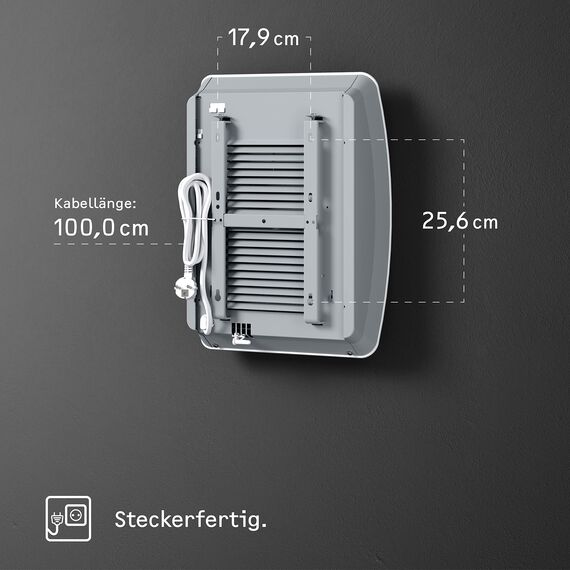 STIEBEL ELTRON Schnellheizer CK 20 Premium, 2 kW für ca. 25 m², VDE geprüft, LC-Display, Wochentimer, 120 Min. Timer, Silent Mode, Heizlüfter energiesparend, Bad, 237835