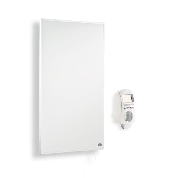 Könighaus Infrarot Wandheizung 800 Watt inkl. Thermostat - Infrarotheizung mit TÜV SÜD & 5 Jahren Garantie - Doppelter Überhitzungsschutz - Heizt Räume von bis zu 21 m² - Sofort einsatzbereit