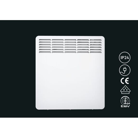 AEG Haustechnik Wandkonvektor WKL 1005 für ca. 10 m², Heizung 1000 W, 5-30 °C, wandhängend, LC-Display, Wochentimer, Metall, Ökodesign 2018, 236533 Weiß