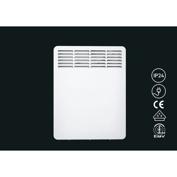 AEG Wandkonvektor WKL 505, Elektroheizung energiesparend, 500 W für ca. 6 m², LCD-Display, Wochenzeitschaltuhr, 236531