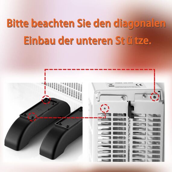 DONYER POWER Konvektor-Heizkörper 2000W Raumheizung mit Einstellbarem Thermostat Nicht Vorjähriges Inventar
