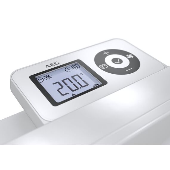 AEG Wandkonvektor WKL 505, Elektroheizung energiesparend, 500 W für ca. 6 m², LCD-Display, Wochenzeitschaltuhr, 236531