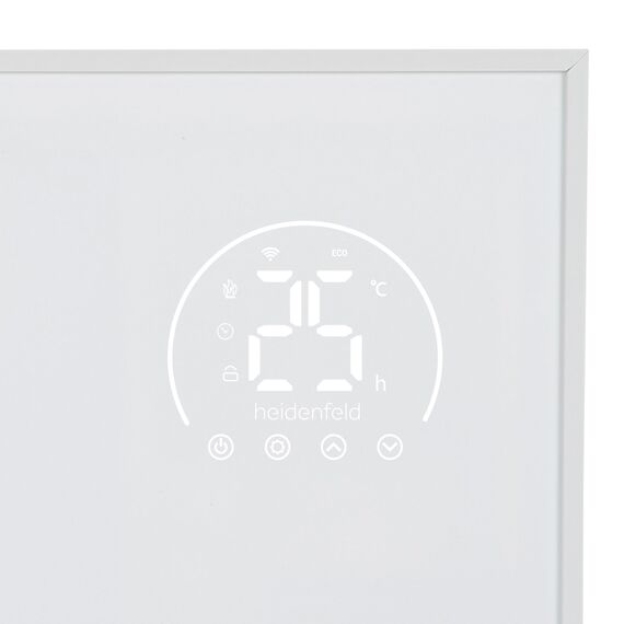Heidenfeld Infrarotheizung HF-HP140 | 800 Watt bis 20 m² | 3in1 Steuerung via App | Fernbedienung | Touch-Bedienfeld | Mobile Elektroheizung | Infrarot Heizkörper mit Thermostat (HF-HP140 800 Watt)