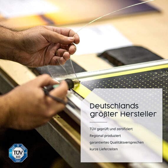 Könighaus Infrarot Wandheizung 1000 Watt inkl. Thermostat - Infrarotheizung mit TÜV SÜD & 5 Jahren Garantie - Doppelter Überhitzungsschutz - Heizt Räume von bis zu 26 m² - Sofort einsatzbereit