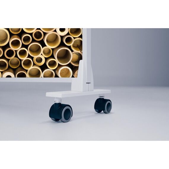 Könighaus Bild Infrarotheizung Standgerät - 1000 Watt - Energiesparend = wärmt innerhalb von 2 Minuten - mit Standfüßen & Thermostat - mobile Standheizung - Echter Hingucker mit Motiv: Bambusstäbe
