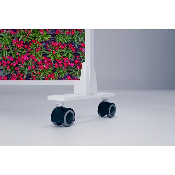 Könighaus Bild Infrarotheizung Standgerät - 1000 Watt - Energiesparend = wärmt innerhalb von 2 Minuten - mit Standfüßen & Thermostat - mobile Standheizung - Echter Hingucker mit Motiv: Blumenbeet