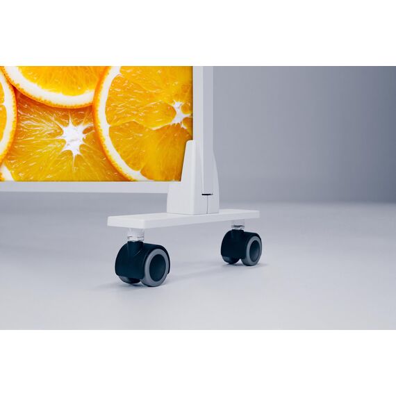 Könighaus Bild Infrarotheizung Standgerät - 600 Watt - Energiesparend = wärmt innerhalb von 2 Minuten - mit Standfüßen & Thermostat - mobile Standheizung - Echter Hingucker mit Motiv: Orangen