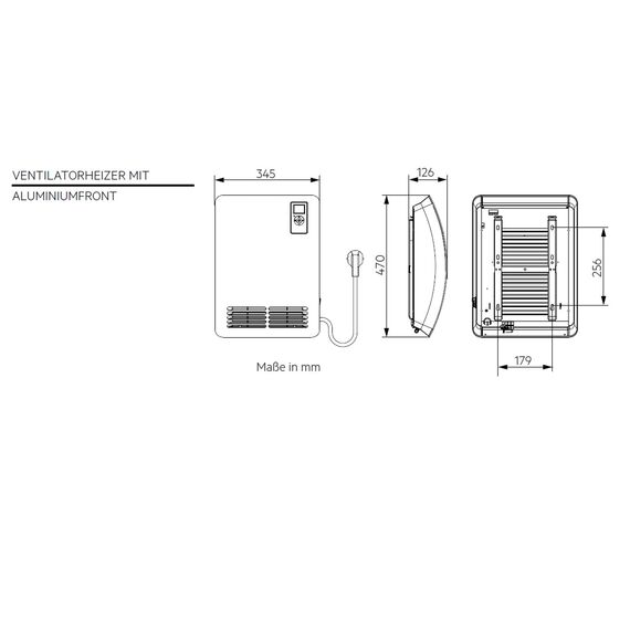 AEG VH Comfort, Heizlüfter energiesparend, 2000 W für ca. 25 m², LCD Display, Wochenzeitschaltuhr, 120 Min. Timer, Silent Mode, Bad, 238722