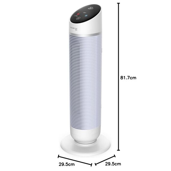 Rowenta 3-in-1 Turmventilator Silent Comfort, Heizlüfter, Ventilator und Luftfilter, 10 Stufen für jeden Bedarf, Eco-Heizmodus, Smart-Modus, Fernbedienung, Timer, Auto-Off, weiß, HQ8120