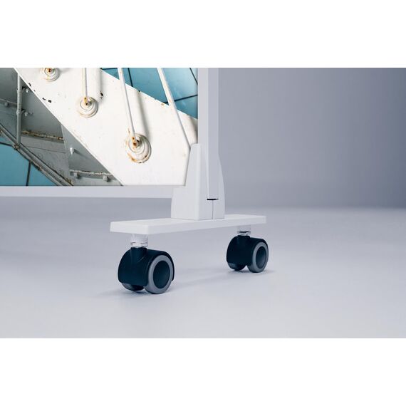 Könighaus Bild Infrarotheizung Standgerät - 1200 Watt - Energiesparend = wärmt innerhalb von 2 Minuten - mit Standfüßen & Thermostat - mobile Standheizung - Echter Hingucker mit Motiv: Spindeltreppe