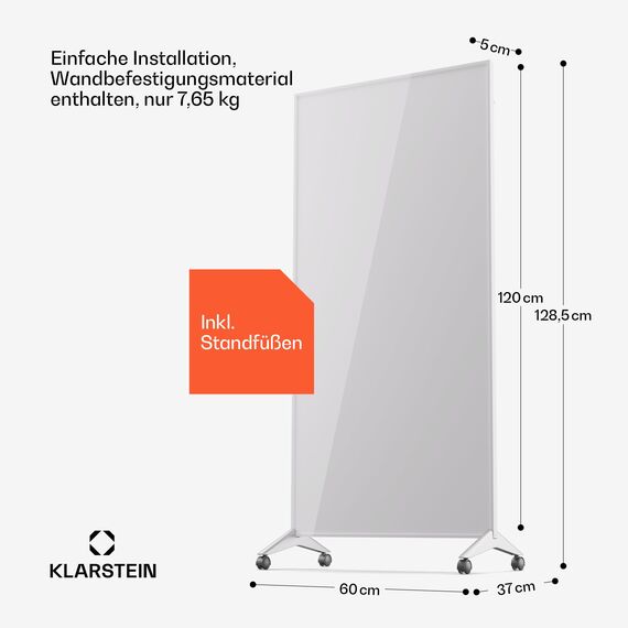 Klarstein Infrarotheizung mit Thermostat, 1200W Elektroheizung, Smart Home Infrarotheizung zur Wandmontage, IR mit App-Steuerung & Erkennung Offener Fenster, Effizienter Feuchtraum Heizkörper CO2-Frei