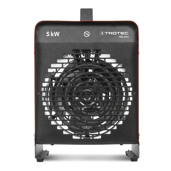 TROTEC Heizlüfter TDS 29 E – Heizleistung 2,5 kW / 5 kW – Bauheizer Luftmenge 430 m³/h – Heizgebläse für Werkstatt, Industrie, Halle, Garage