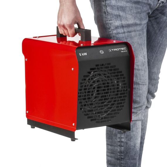 TROTEC Heizlüfter TDS 29 E – Heizleistung 2,5 kW / 5 kW – Bauheizer Luftmenge 430 m³/h – Heizgebläse für Werkstatt, Industrie, Halle, Garage