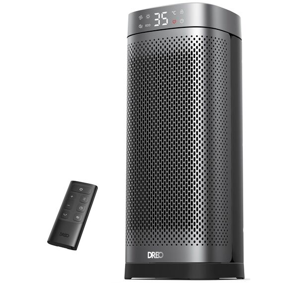 Dreo 16 Inch Electric Heater, Energy Efficient Space Heaters with Thermostat, 70° Oscillating Remote Control 3 Mode Tip-over & Overheat Protection, Silent Ceramic Fan Heater for Home