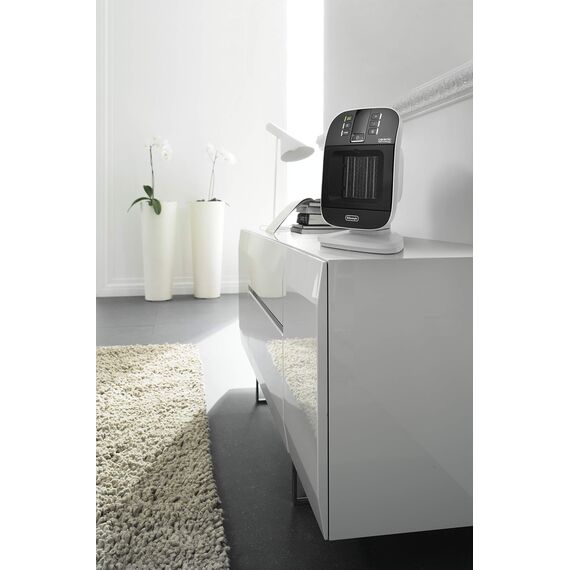 De Longhi hfx60 V20 Heizlüfter Ceramico senkrecht, weiß/schwarz