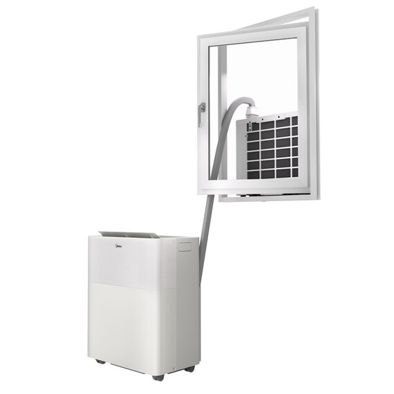 Midea PortaSplit-E Mobile Klimaanlage,Kühlen A++/Heizen A+, 12000 BTU 3,5kW,Mini-Split-Klimaanlage, Farbe Pfirsich,für Räume bis zu 42 m² / 105 m³, nur 39 dB(A) im Silent-Modus [Energieklasse A++]