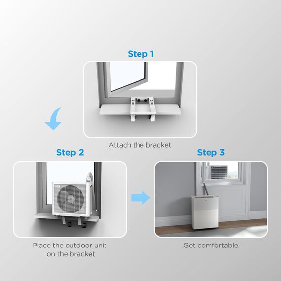 Midea PortaSplit-E Mobile Klimaanlage,Kühlen A++/Heizen A+, 12000 BTU 3,5kW,Mini-Split-Klimaanlage, Farbe Pfirsich,für Räume bis zu 42 m² / 105 m³, nur 39 dB(A) im Silent-Modus [Energieklasse A++]