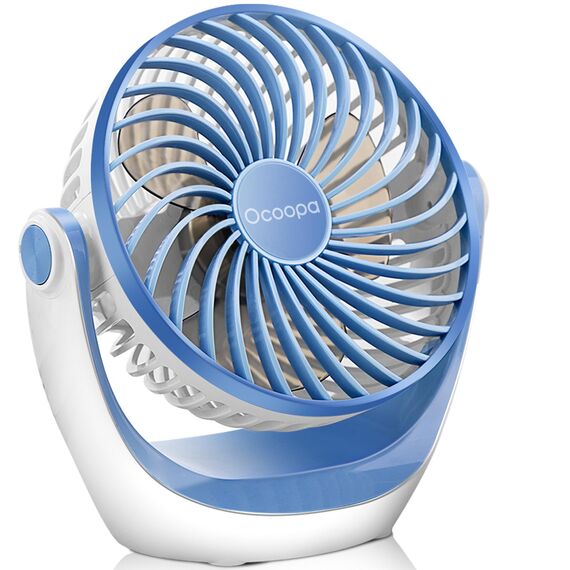 OCOOPA USB Ventilator, Ventilator klein Tischventilator mit starkem Luftstrom und Leise Betrieb 3 Geschwindigkeiten, 360 ° Drehbarer Kopf, Einfach zu Tragen für Büro, Zuhause und im Freien