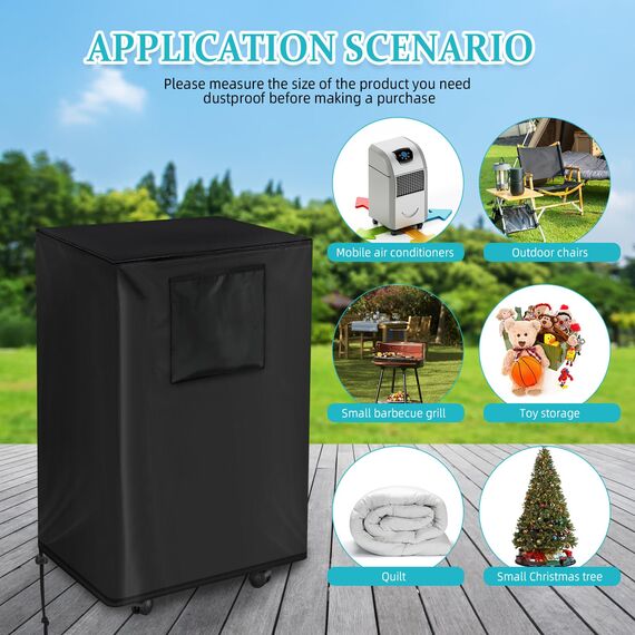 Ayixiwarz Tragbare Klimaanlagenabdeckung, mobile Klimaanlage, Universalabdeckung für mobile Klimaanlage, wasserdicht, staubdicht, 48 x 41 x 76 cm, Teleskopseil