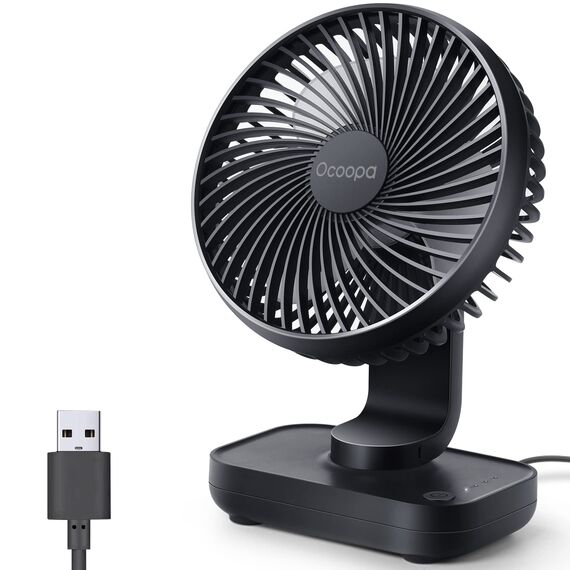 OCOOPA USB Ventilator - Ultra leise, 4 Geschwindigkeiten, leicht zu reinigen, sicher & langlebig, kompakt und tragbar