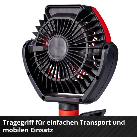Einhell Akku-Ventilator GC-CF 18/110 Li-Solo Power X-Change (18 V, Brushless, 3 Geschwindigkeitsstufen, stufenlos einstellbar, viele Befestigungsmöglichkeiten, ohne Akku)