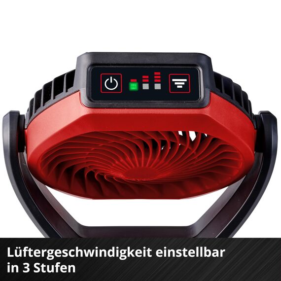 Einhell Akku-Ventilator GC-CF 18/110 Li-Solo Power X-Change (18 V, Brushless, 3 Geschwindigkeitsstufen, stufenlos einstellbar, viele Befestigungsmöglichkeiten, ohne Akku)