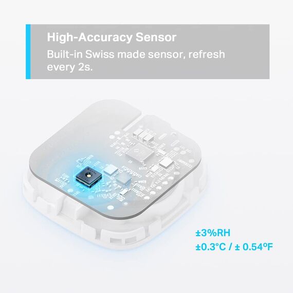 Tapo T310 Smart Temperatur & Luftfeuchtigkeitsmonitor, kostenlose Datenspeicherung,visuelle Grafiken,Flexible Installation,App-Benachrichtigungen, Hub H100 erforderlich (Packung mit 2)