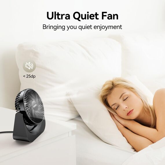 VOXON Büroventilator, 30 W, Turbo-Ventilator, Umwälzventilator, Wandventilator, leistungsstark und leise, mit 3 Geschwindigkeitsstufen und verstellbarem Neigungswinkel