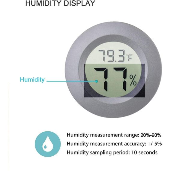 ZHITING 2Pack Thermometer Innen,Thermometer Digital Mini-Hygrometer-Thermometer Digitaler LCD-Monitor Innen-Außen-Feuchtemessgerät für Luftbefeuchter Keller Babyzimmer Fahrenheit oder Celsius