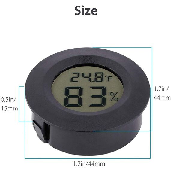 ZHITING 2Pack Thermometer Innen,Thermometer Digital Mini-Hygrometer-Thermometer Digitaler LCD-Monitor Innen-Außen-Feuchtemessgerät für Luftbefeuchter Keller Babyzimmer Fahrenheit oder Celsius