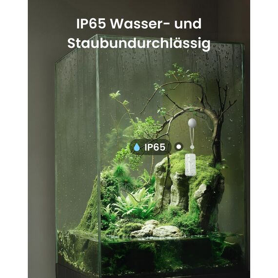SwitchBot WLAN Hygrometer Thermometer Innen Außen 3er-Pack mit Hub Mini Matter, IP65 Wasserdichter Temperatur- und Feuchtigkeitssensor mit App Benachrichtigung und kostenlose Datenspeicherung